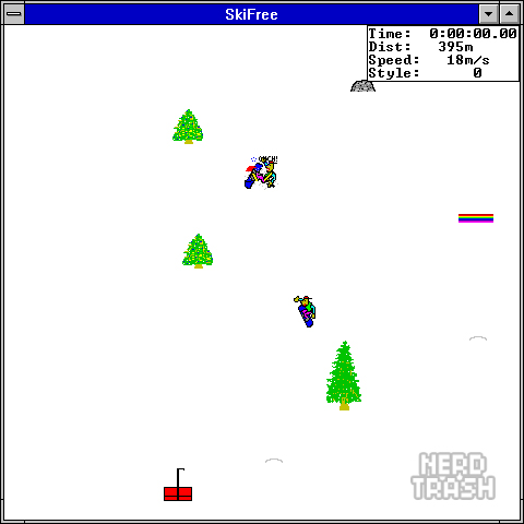 SkiFree Gameplay 02